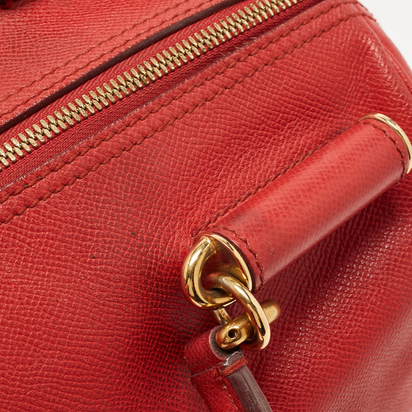 DOLCE & GABBANA Red Leather Miss Sicily Bowler Bag - Picture 5 of 8
